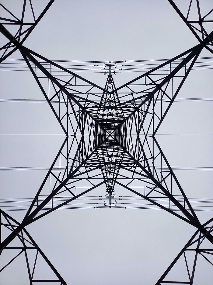 I've Never Walked Directly Under An Electricity Pylon Before! There's Some Brilliant Symmetry