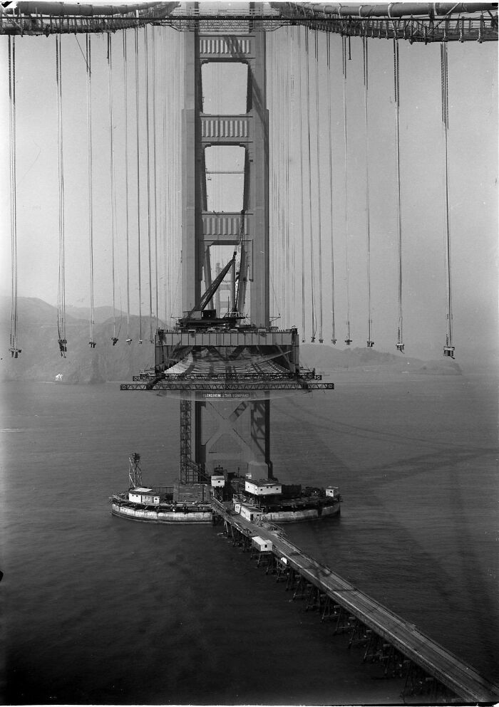 Golden Gate Bridge Under Construction