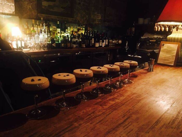These Espresso Martinis Look Like Bar Stools