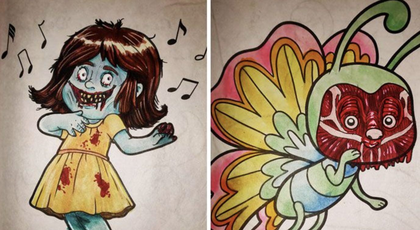 35 Times Adults Improvised And ‘Ruined’ Children's Coloring Books